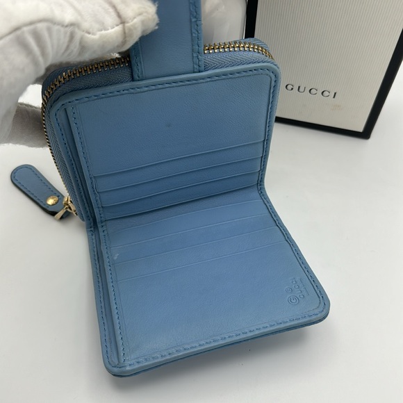Gucci Micro Guccisima bifold wallet Turqoise! - Picture 11 of 16